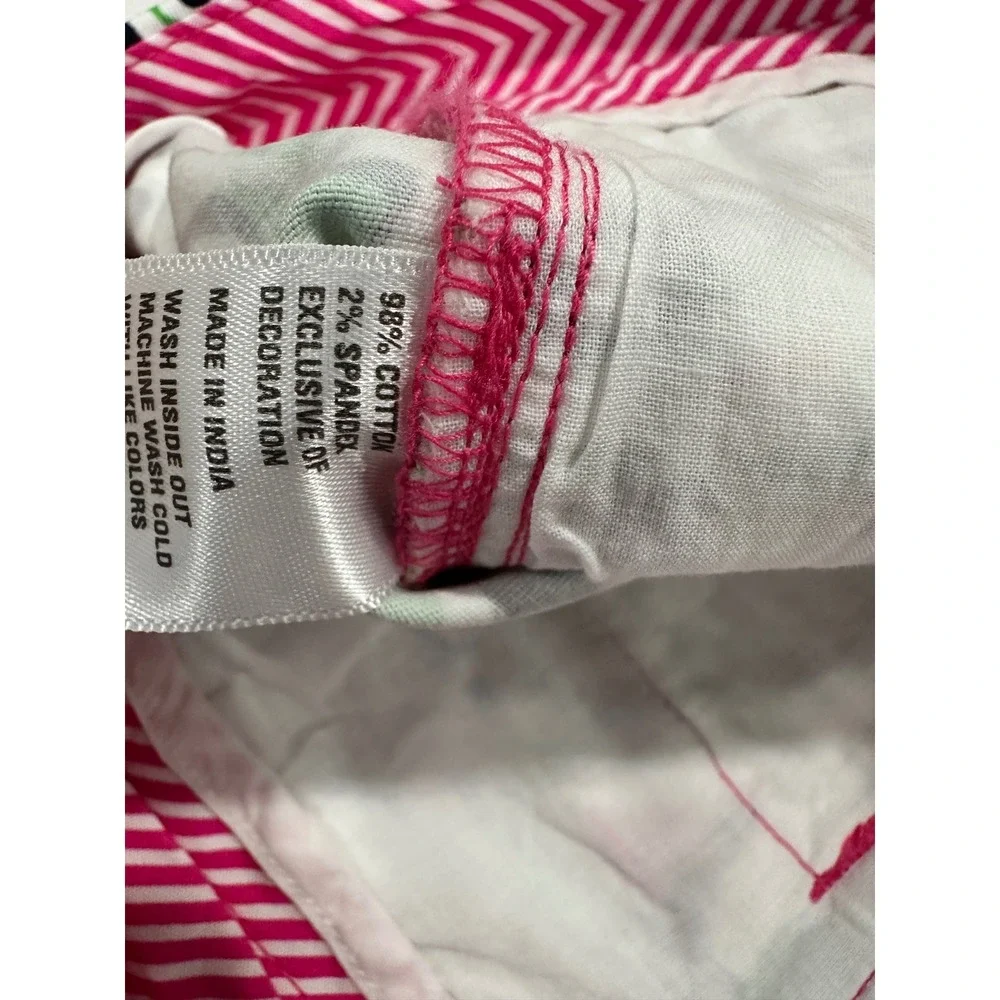 Crown Ivy Women's Paisley Print Shorts Pink Green Black White Size 8‎
